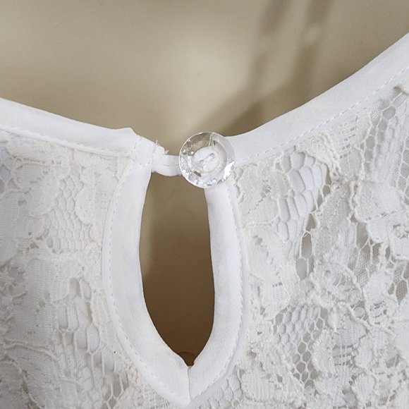 Speechless Orange and white lace Embroidered Spaghetti Strap Tank Midi Dress - Picture 7 of 9